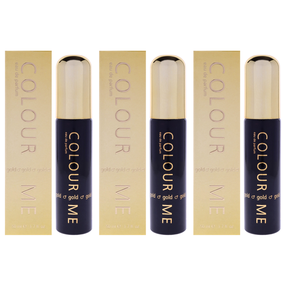 Colour Me Gold by Milton Lloyd for Men - 1.7 oz EDP Spray - Pack of 3